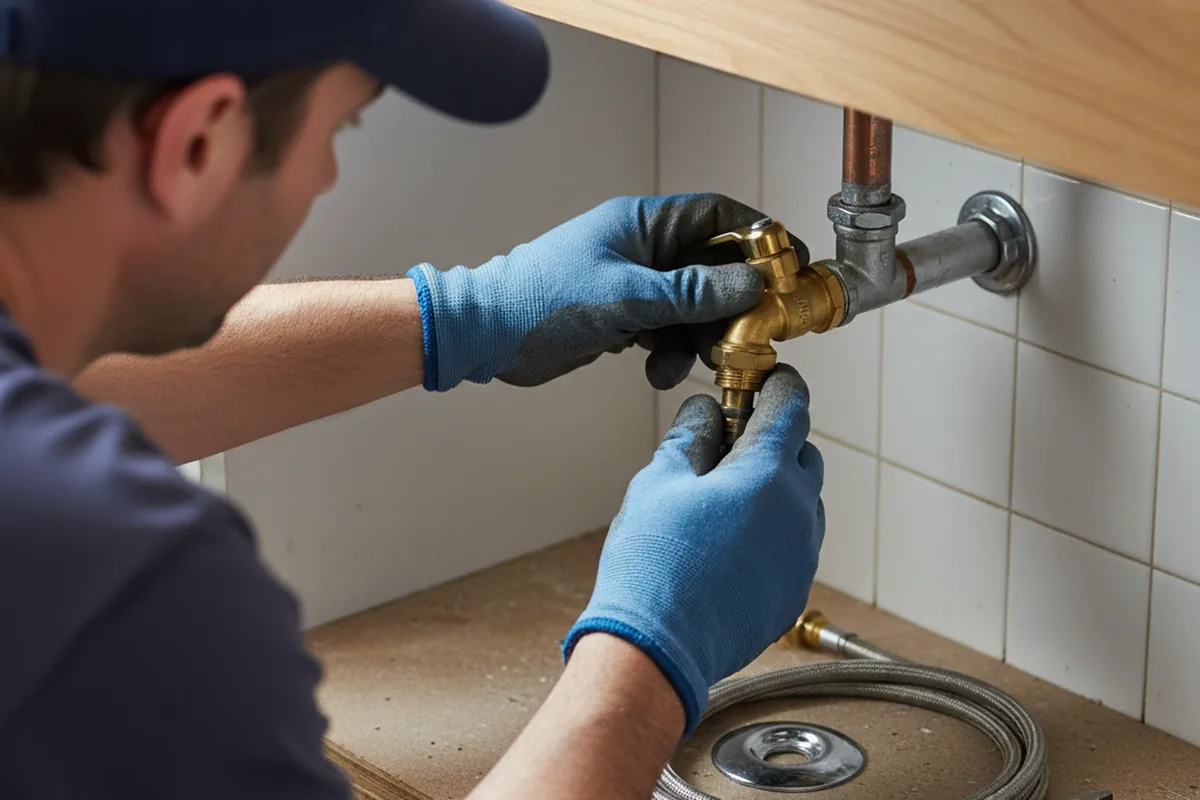 Shutoff valve and fitting work during Emergency Plumbing in El Granada